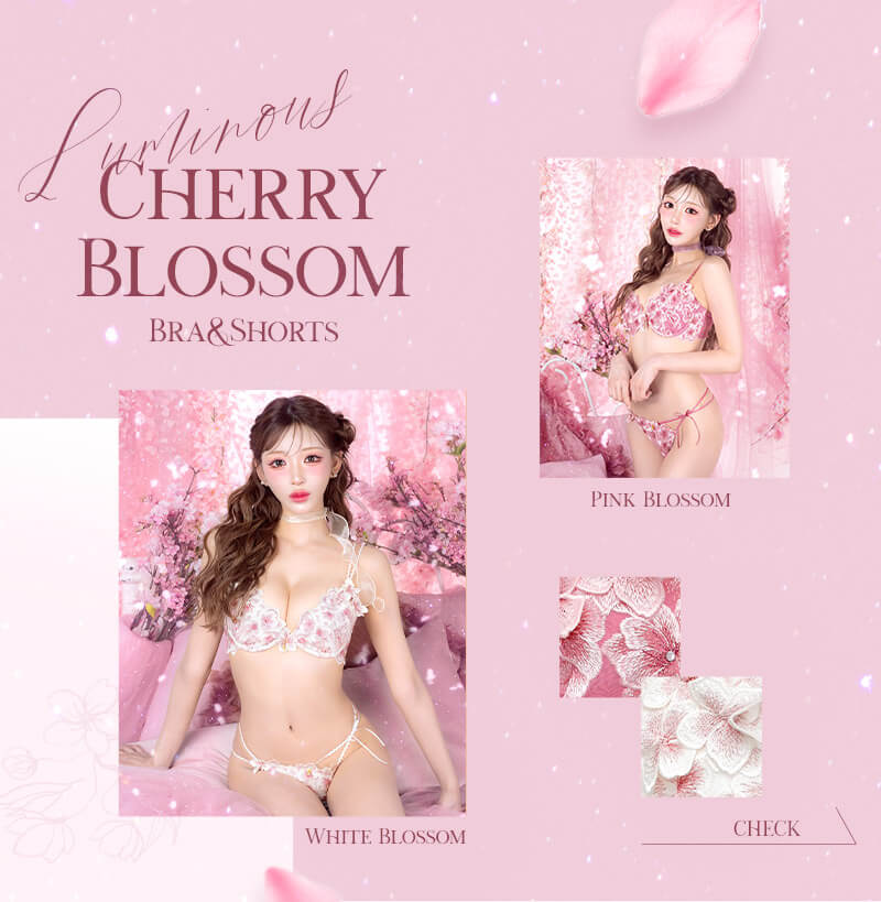 Luminous Cherry Blossom Bra